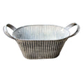 Blumentopf oval geriffelt