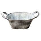 Blumentopf oval geriffelt
