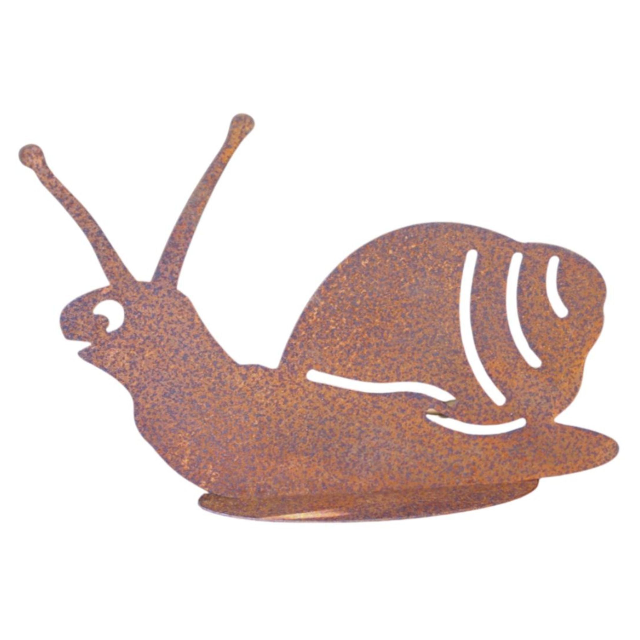Gartenfigur Schnecke Edelrost