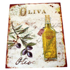 Shabby Blechschild Oliven Dekoschild Wanddeko Olivenöl