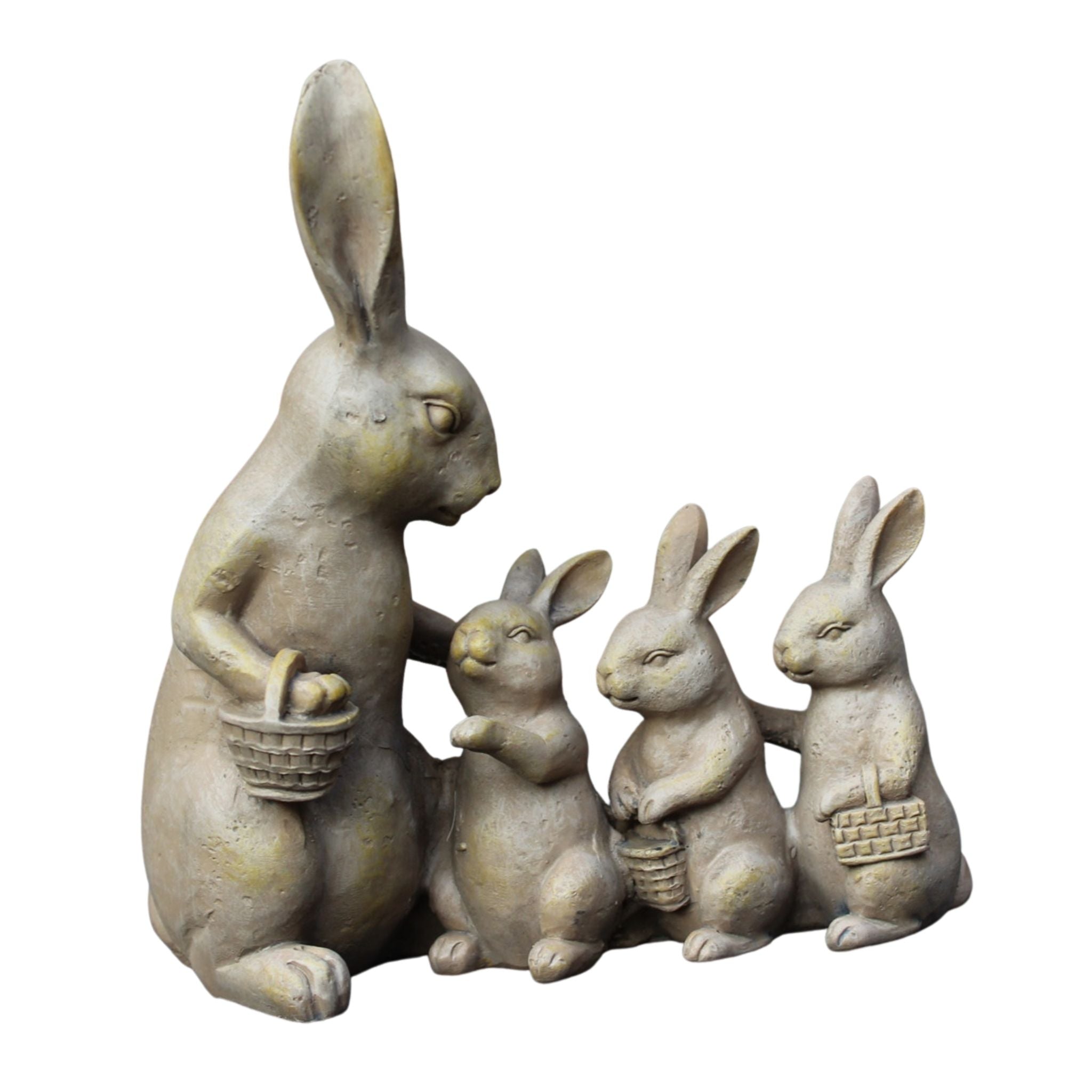 Dekofigur Hasenfamilie Hasenmama mit Kindern 16,5 cm