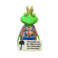 Zaunhocker Frosch Gärtnerin Metall handbemalt Figur 21,5 cm