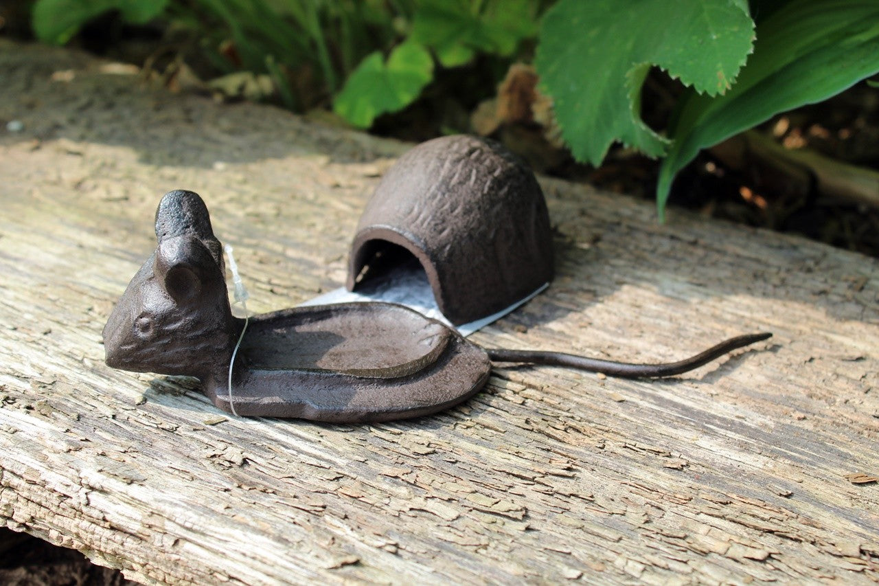 Schlüsselversteck Maus Gusseisen