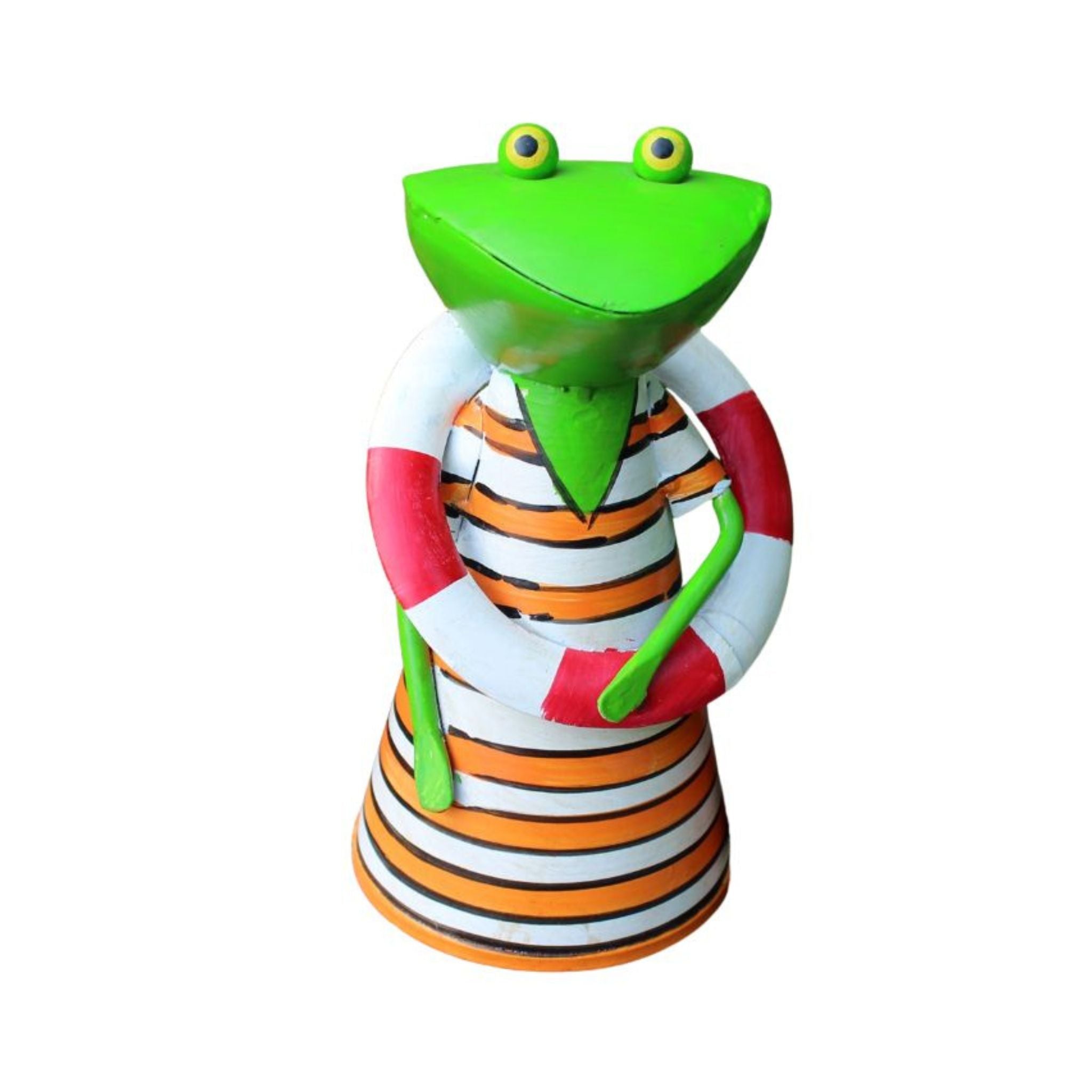 Zaunhocker Frosch mit Rettungsring