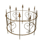 Rankgitter rund Edelrost mit Lilien 77x65 cm (3-teilig)