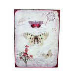 Shabby Blechschild Schmetterlinge Wanddeko 33x25cm