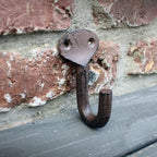 Gusseisen Wandhaken Antikbraun Landhausstil Platte 10cm
