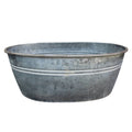 Zink Pflanzkübel bauchig Vintage Pflanzschale L44cm