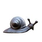 Gartenfigur Schnecke Gusseisen Antikbraun Landhaus-Stil 16cm