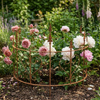 Rankgitter rund Edelrost mit Lilien 77x65 cm (3-teilig)