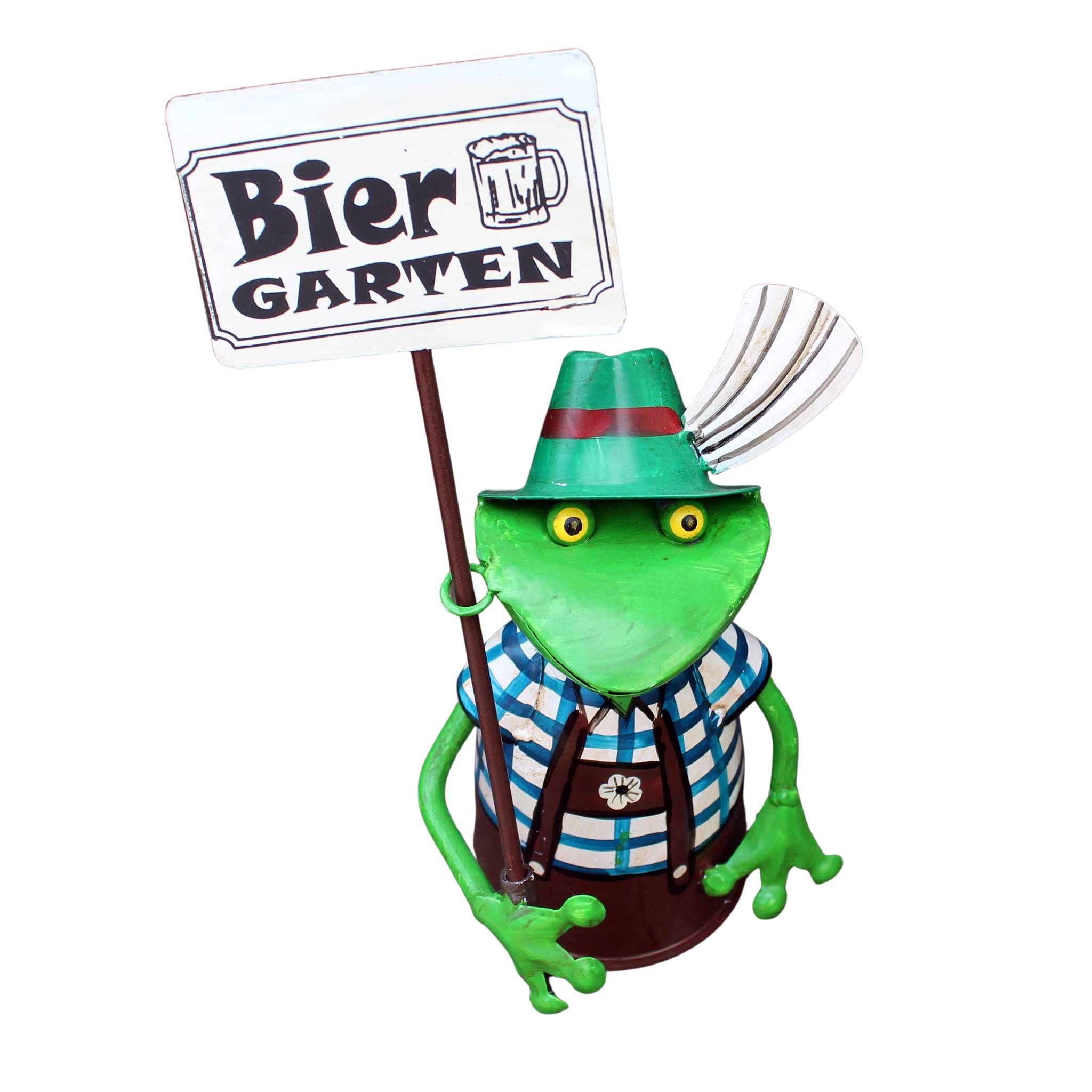 Zaunhocker Frosch Biergarten Sepp Gartenfigur 28cm