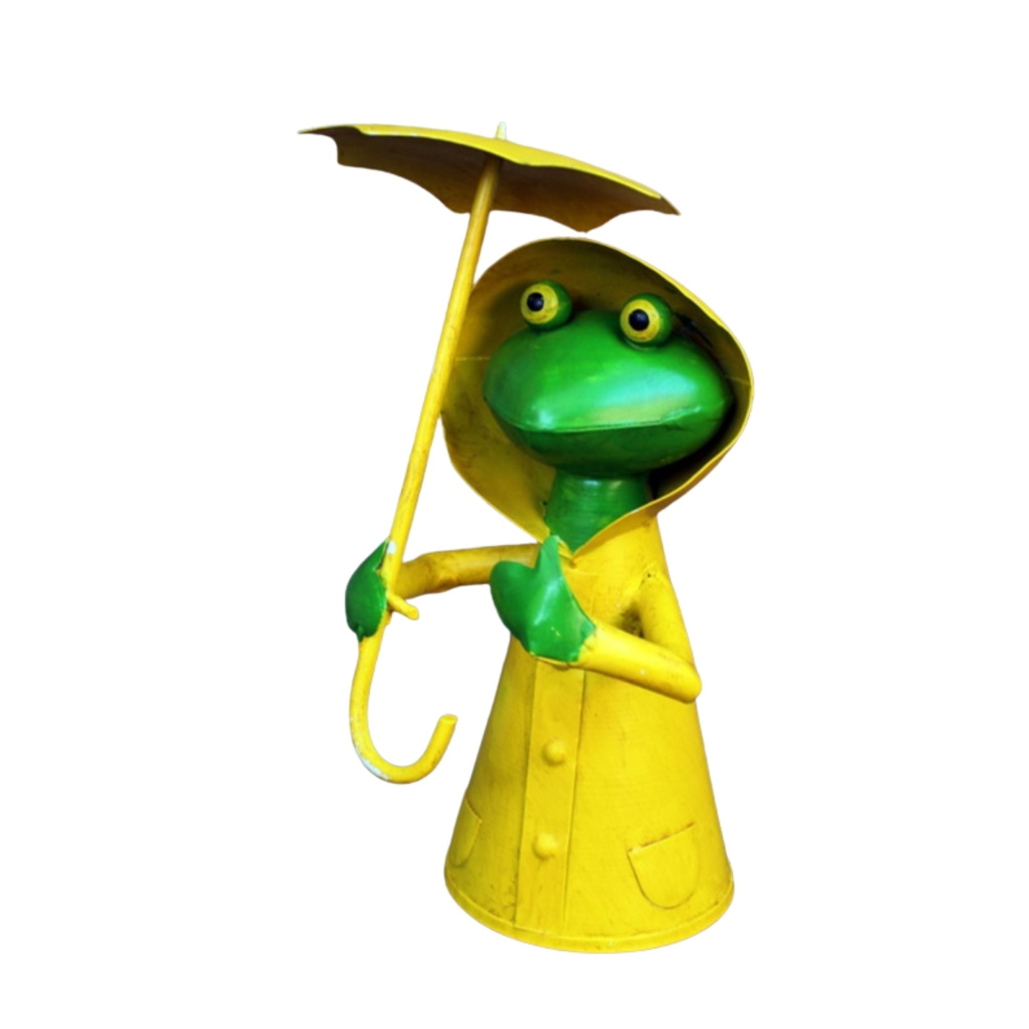 Zaunhocker Frosch mit Regenschirm maritim H26cm