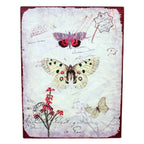 Shabby Blechschild Schmetterlinge Wanddeko 33x25cm
