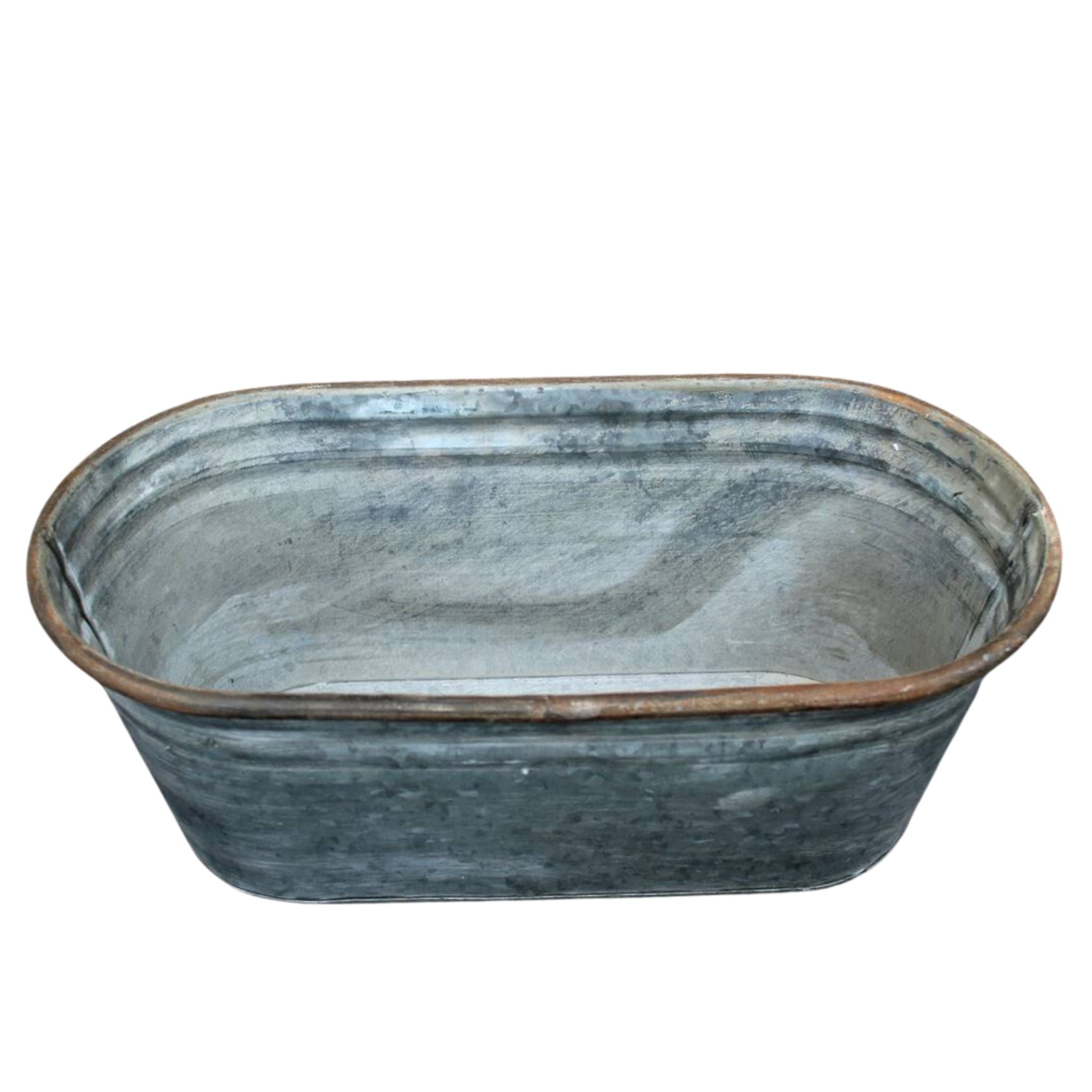 Pflanzschale Zink oval L42cm