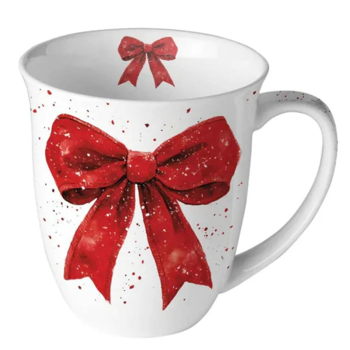 Porzellan Tasse Rote Schleife 0,4 L