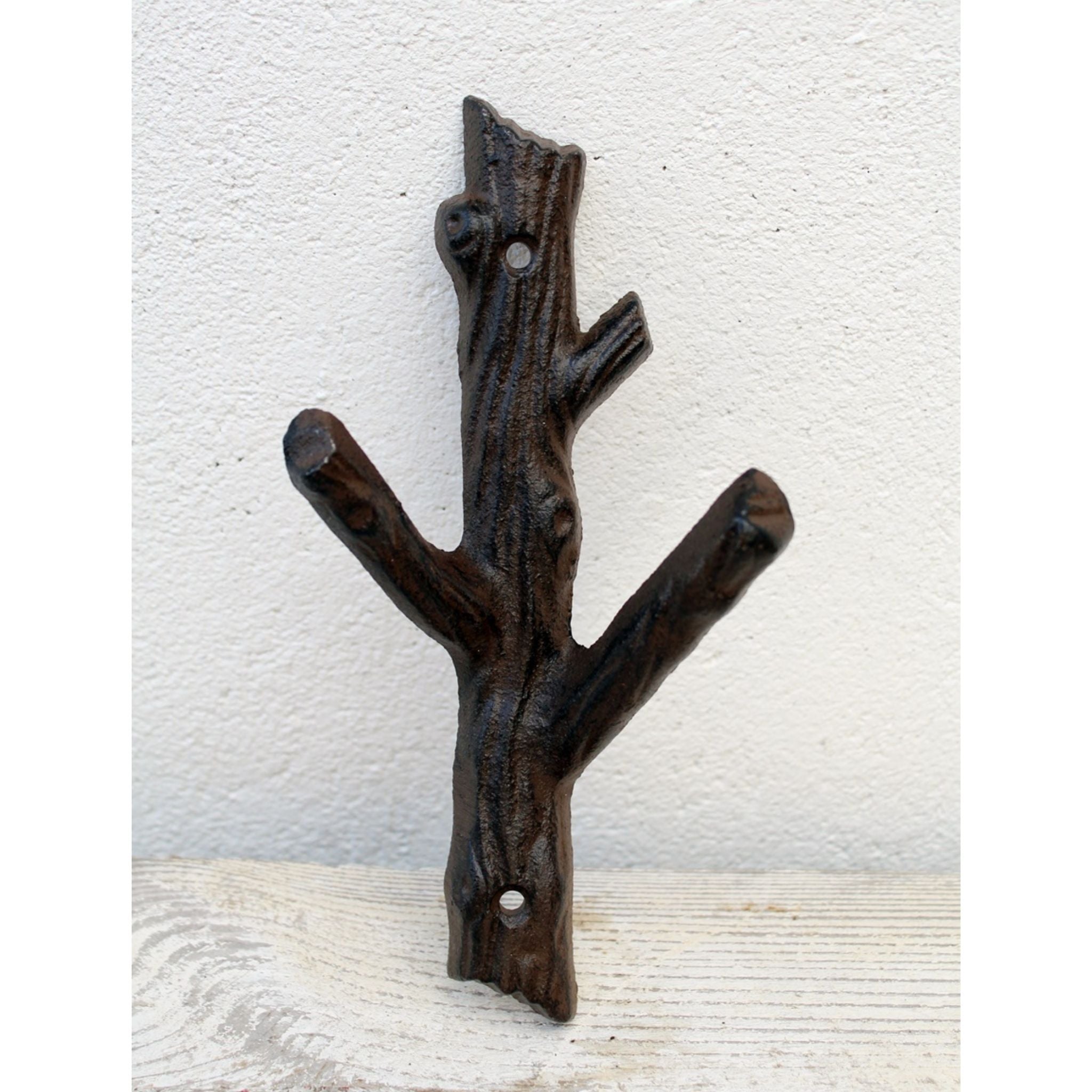 Wandhaken Baumstamm Gusseisen