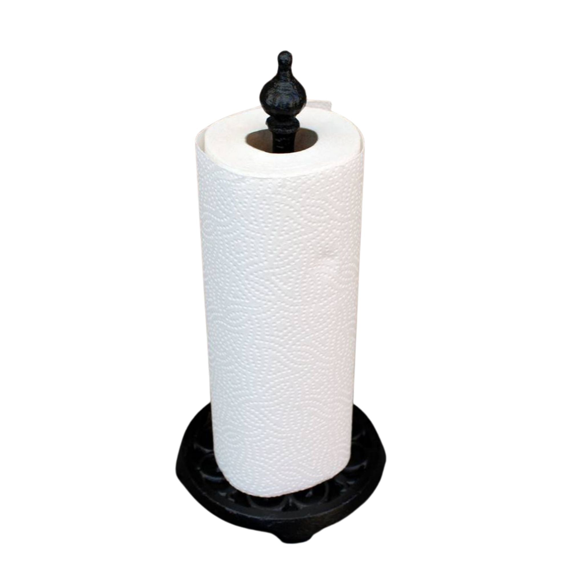 Küchenrollenhalter Gusseisen Antikschwarz Nostalgie 33cm