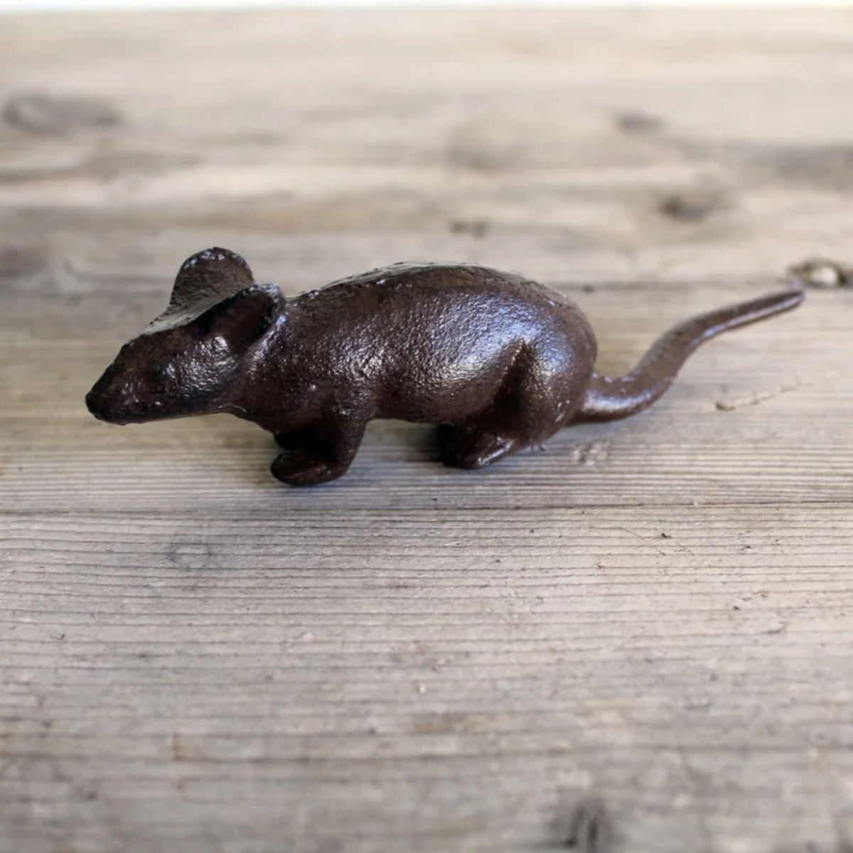Gartenfigur Maus Gusseisen