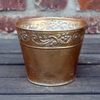 Blumentopf Ornament gold M