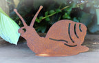 Gartenfigur Schnecke Edelrost