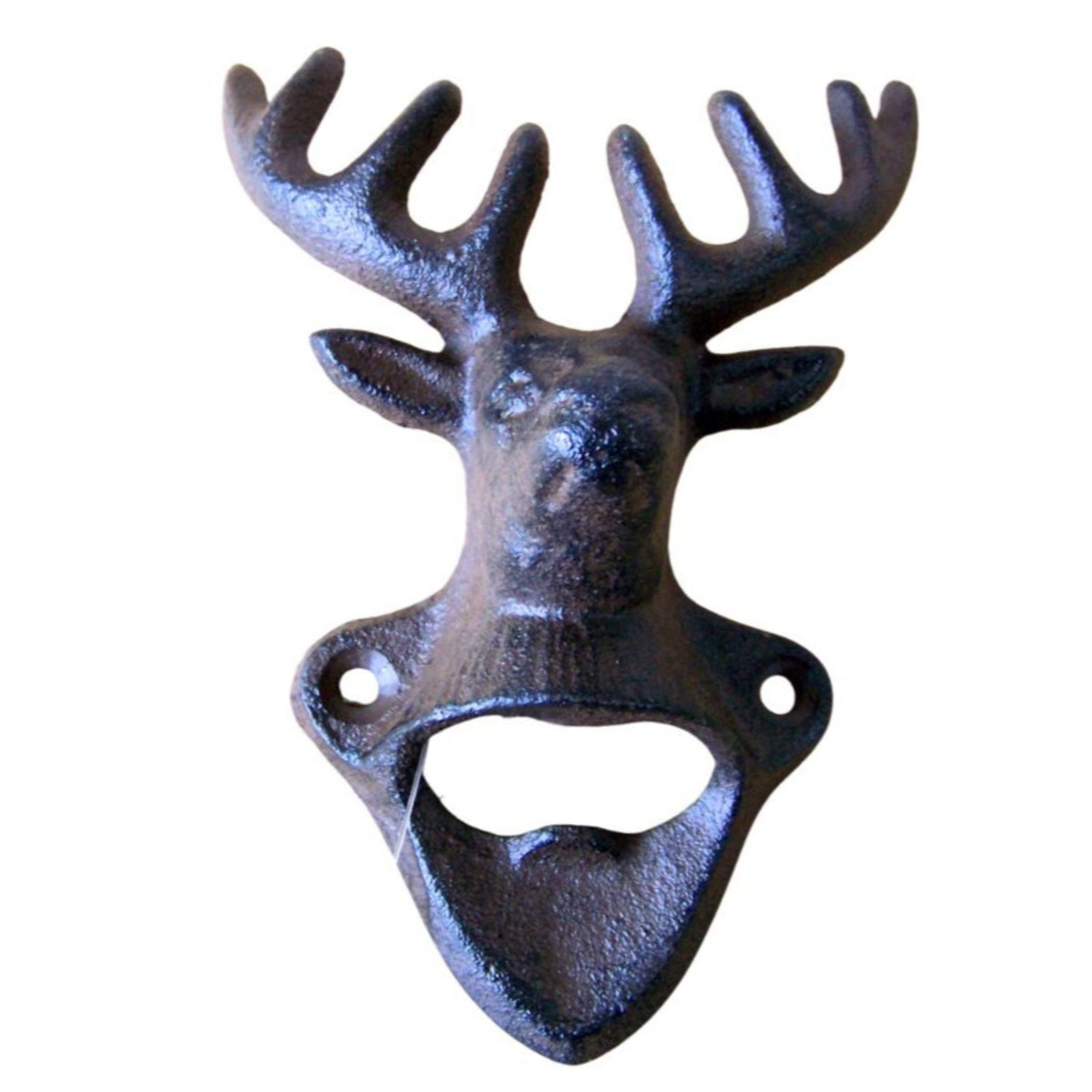 Wandflaschenöffner Hirsch Gusseisen Landhausstil