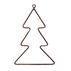 Tannenbaum zum Hängen Edelrost Eisen Landhausstil 35x24cm