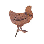 Gartenfigur Henne Edelrost