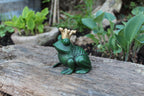 Froschkönig Gusseisen Antikgrün