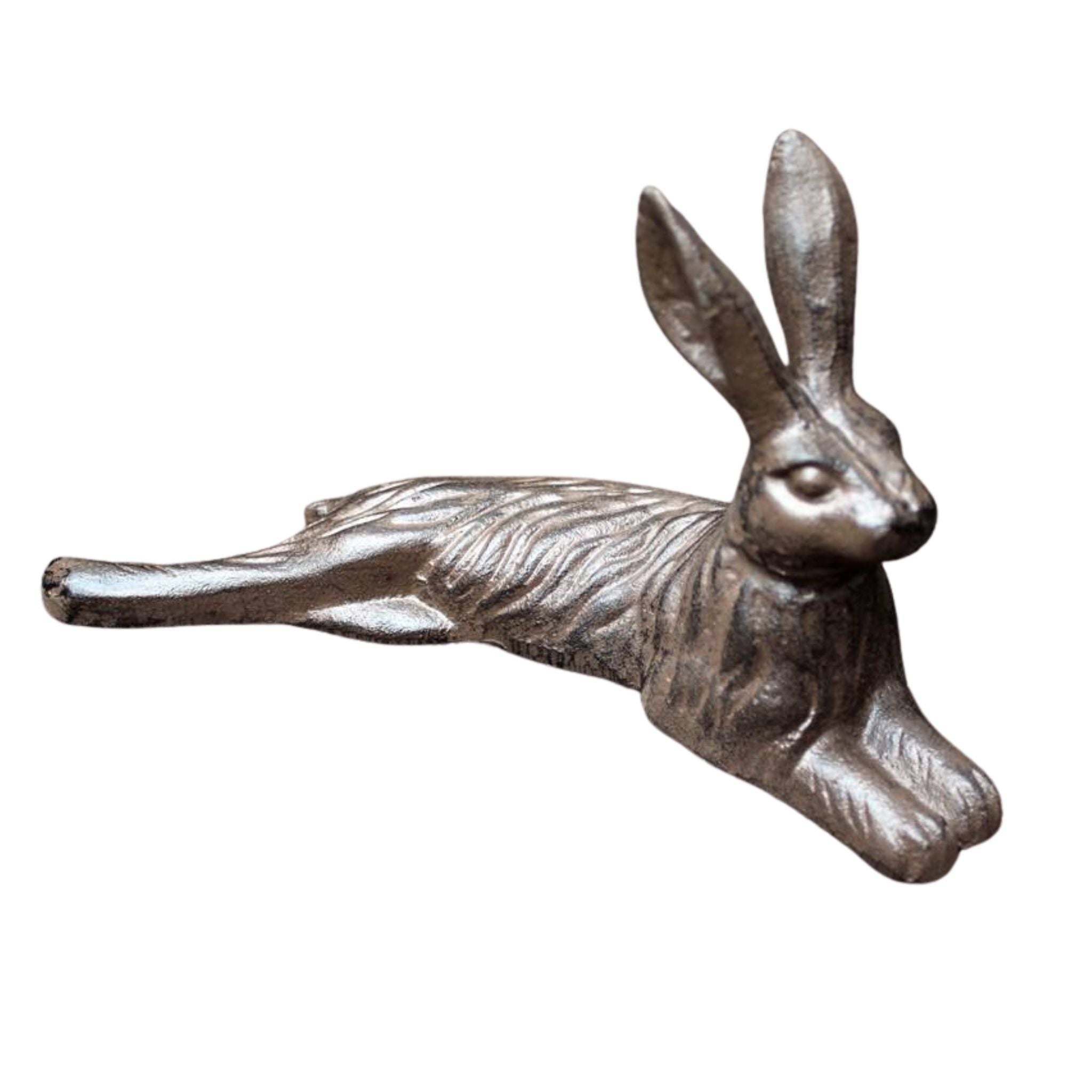 Dekofigur Hase liegend Gusseisen