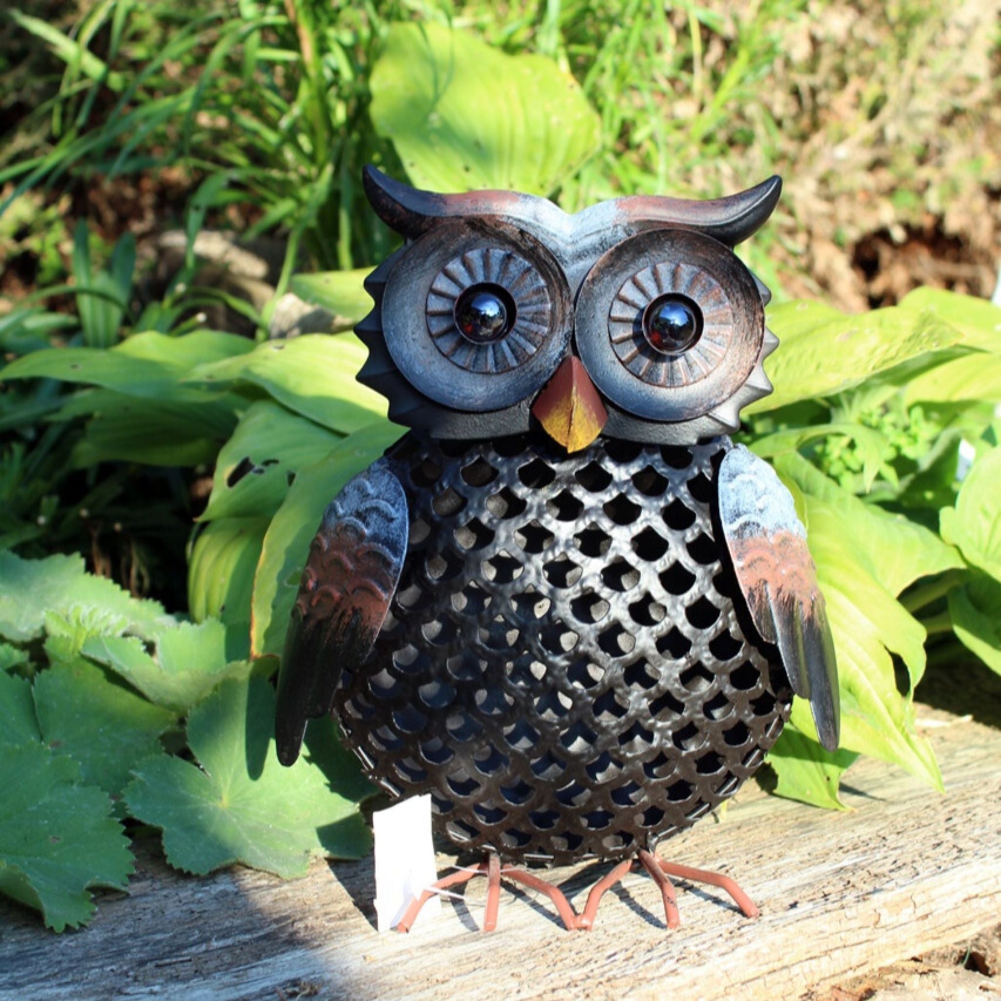 Gartenfigur Eule Metall