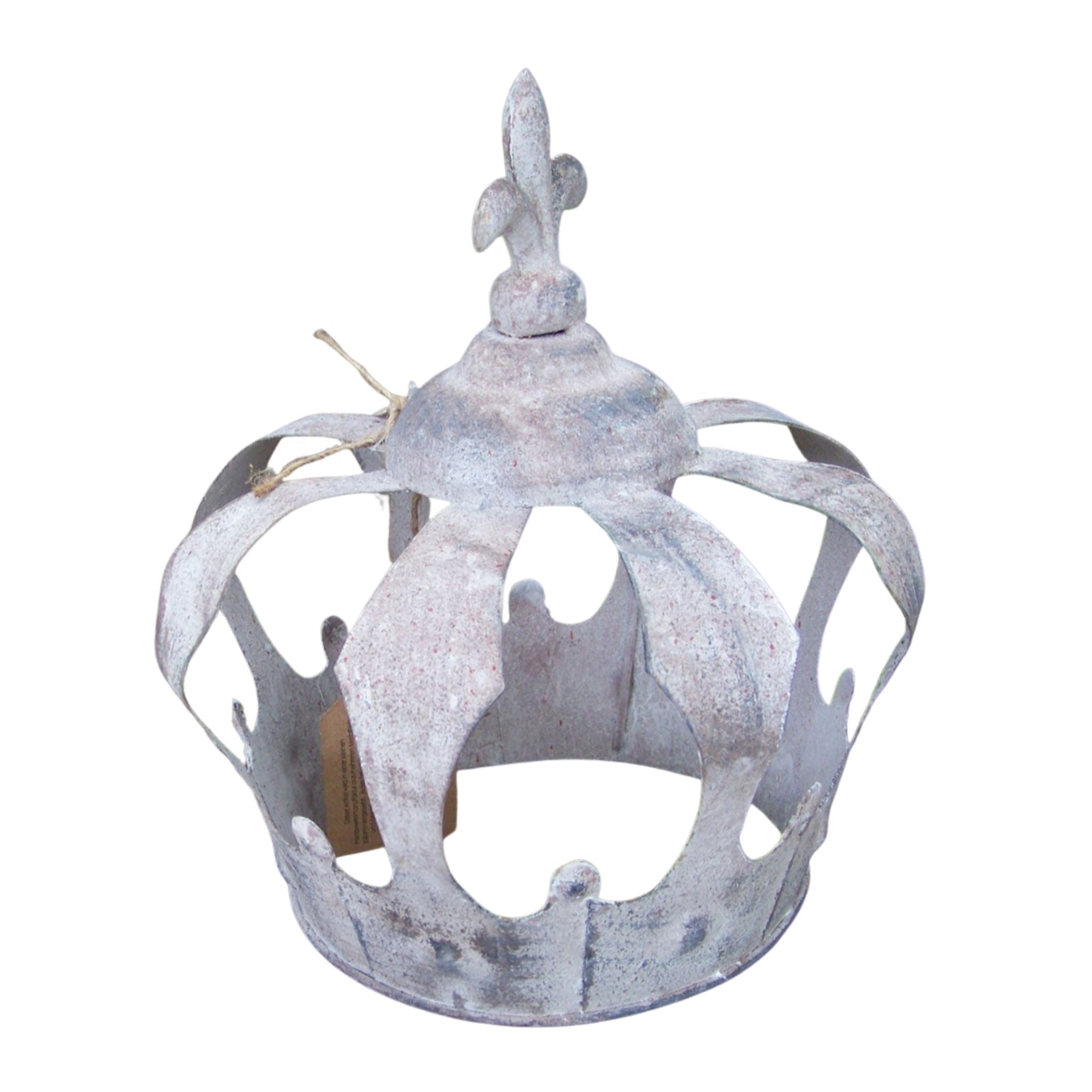 Deko Krone Metall Shabby Look Gartenkrone 24cm