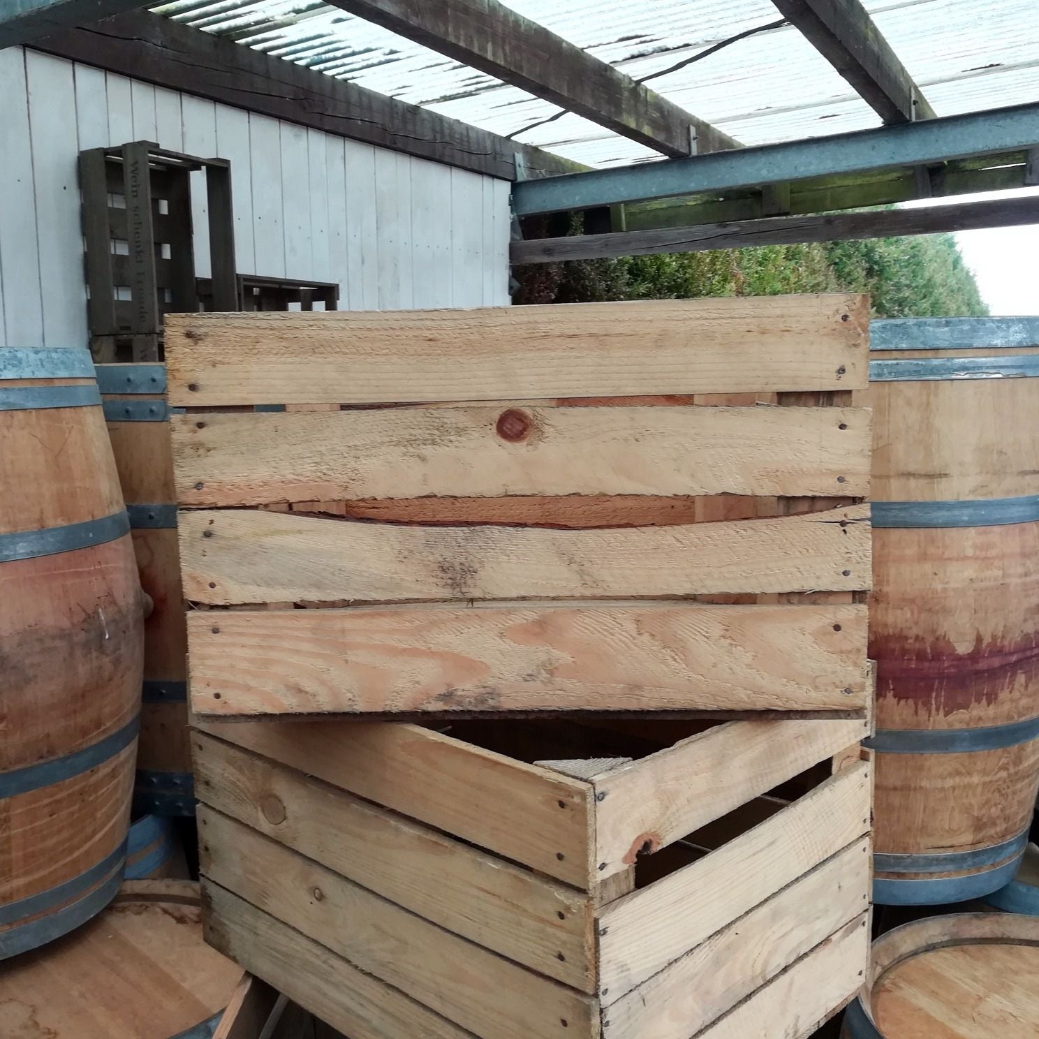 Apfelkiste "SWEET FRUITS" – rustikale Holzkiste im Vintage-Stil