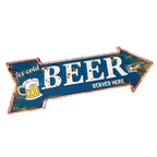 Blechschild Bier groß Dekoschild L 50 cm Wanddeko Gartendeko