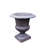 Amphore Gusseisen klein Antikbraun Landhausstil H14cm