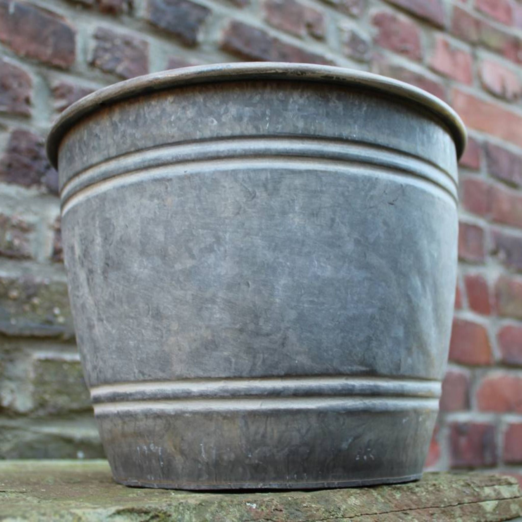 Zink Pflanztopf Vintage Landhaus Stil H21cm