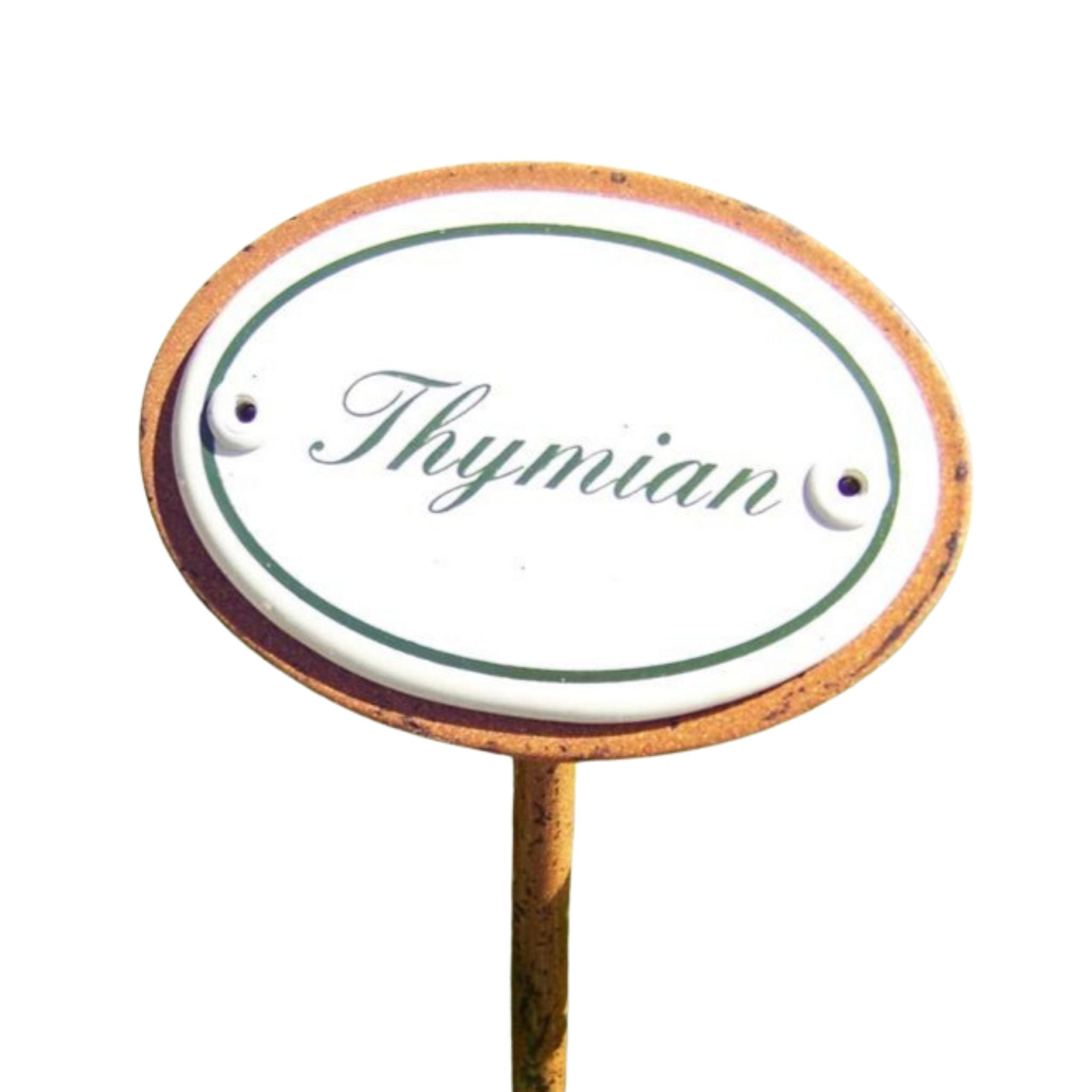 Kräuternamenschild Emaille Kräuterstecker Pflanzenstecker Auswahl treffen