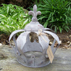 Deko Krone Metall Shabby Look Gartenkrone 24cm