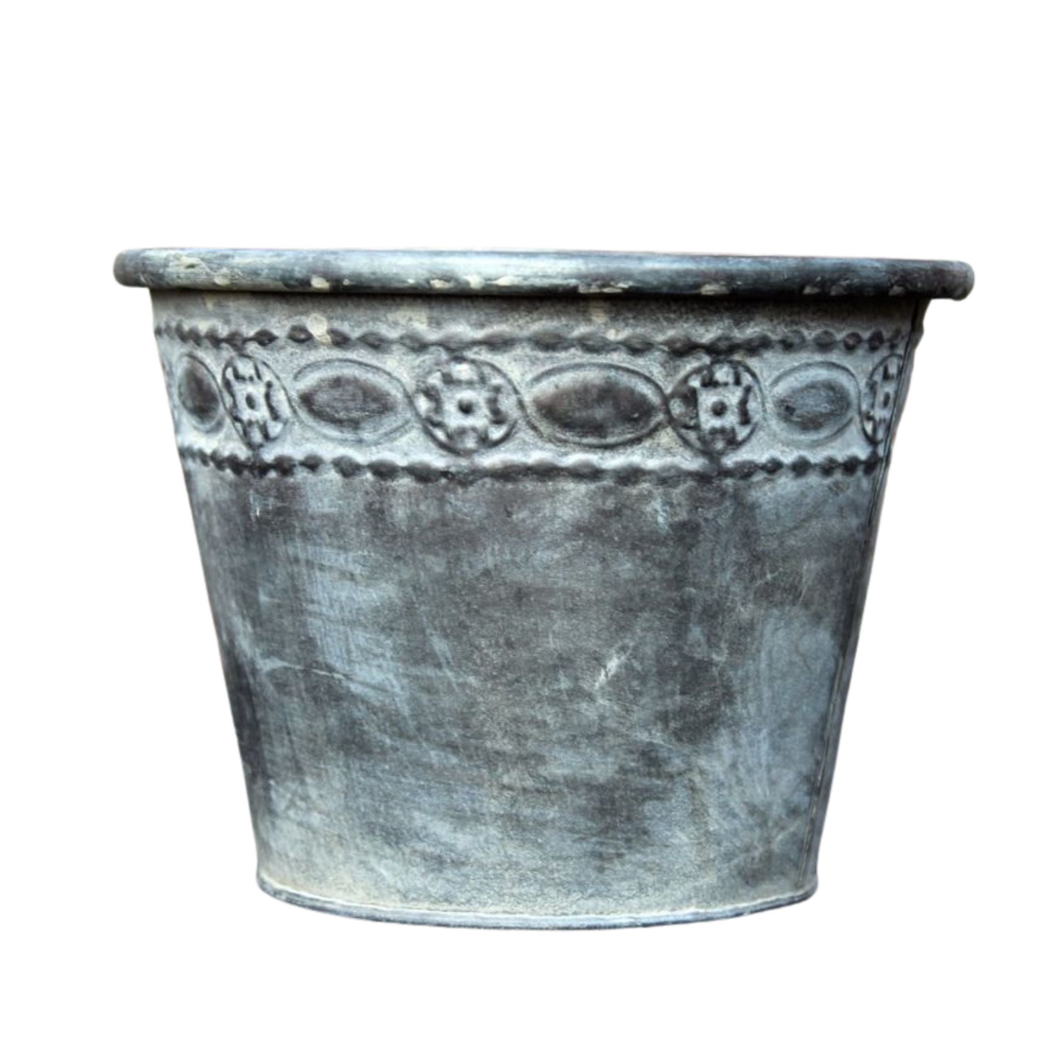 Zink Blumentopf Ornament