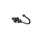 Mini Wandhaken frz Lilie antikschwarz Garderobe Minihaken H6cm