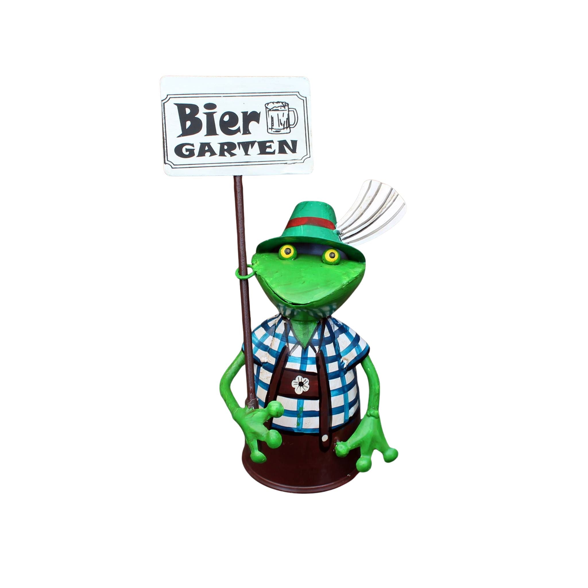 Zaunhocker Frosch Biergarten Sepp Gartenfigur 28cm