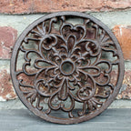 Untersetzer Nostalgie rund Gusseisen antikbraun D17,5cm