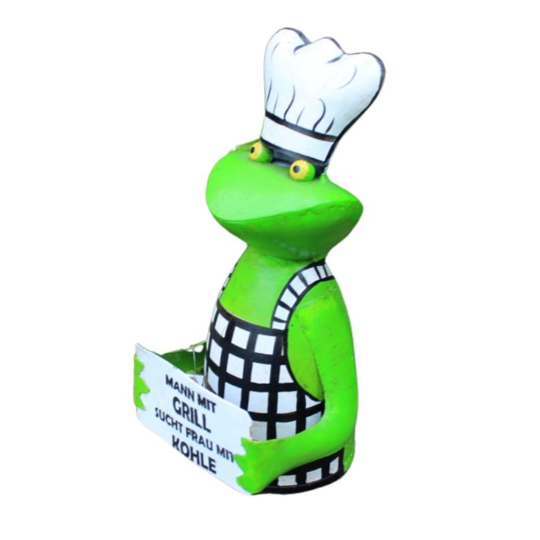 Zaunhocker Frosch Grill Kohle