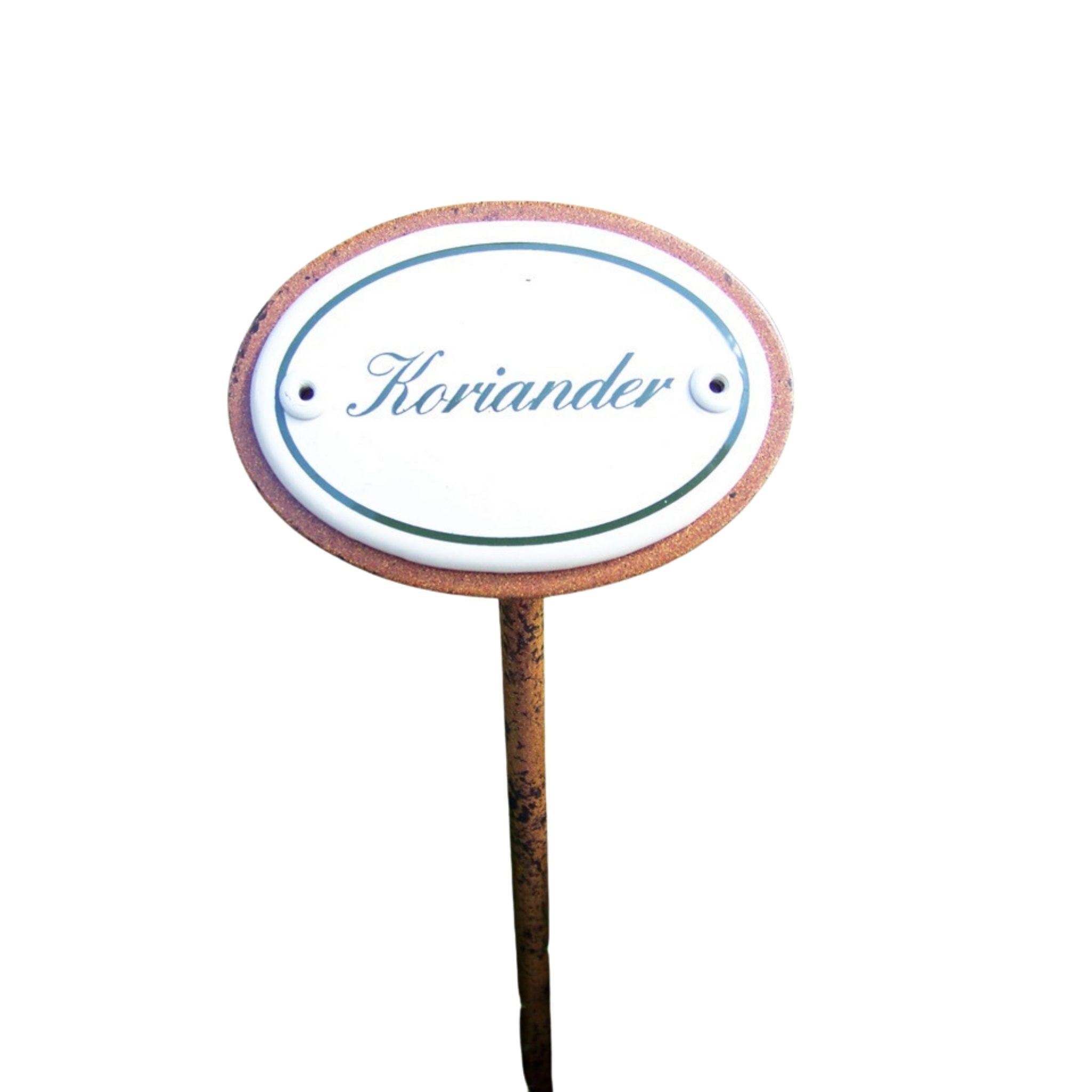 Kräuternamenschild Emaille Kräuterstecker Pflanzenstecker Auswahl treffen