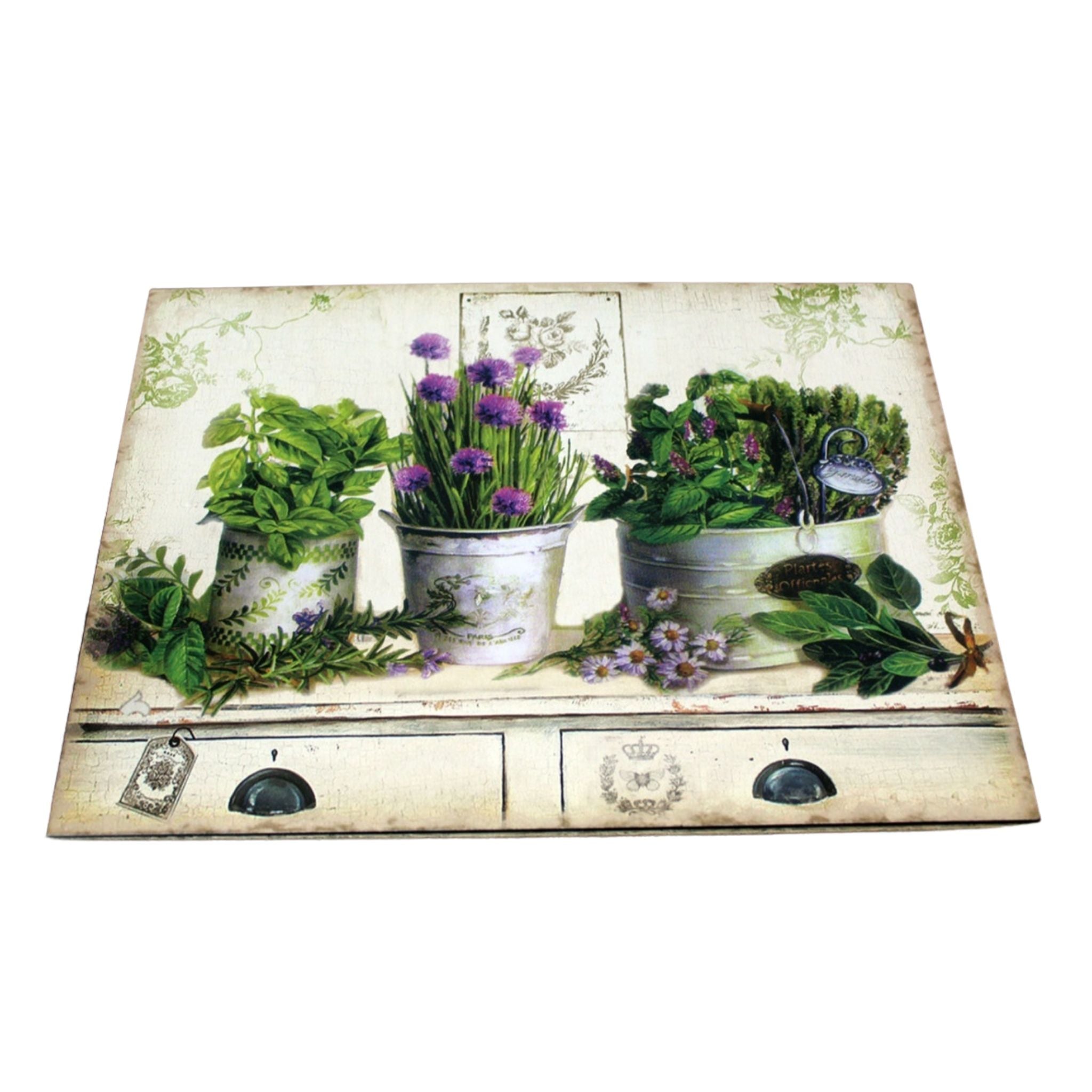 Blechschild Kräuter Shabby 25x33cm
