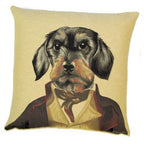Gobelin Kissen Sir Dackel Landhaus 45x45cm