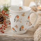 Tasse Rotkehlchen Familie Landhausstil 0,4L