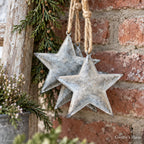 Zinkstern Shabby Chic zum Aufhängen 11,5 cm
