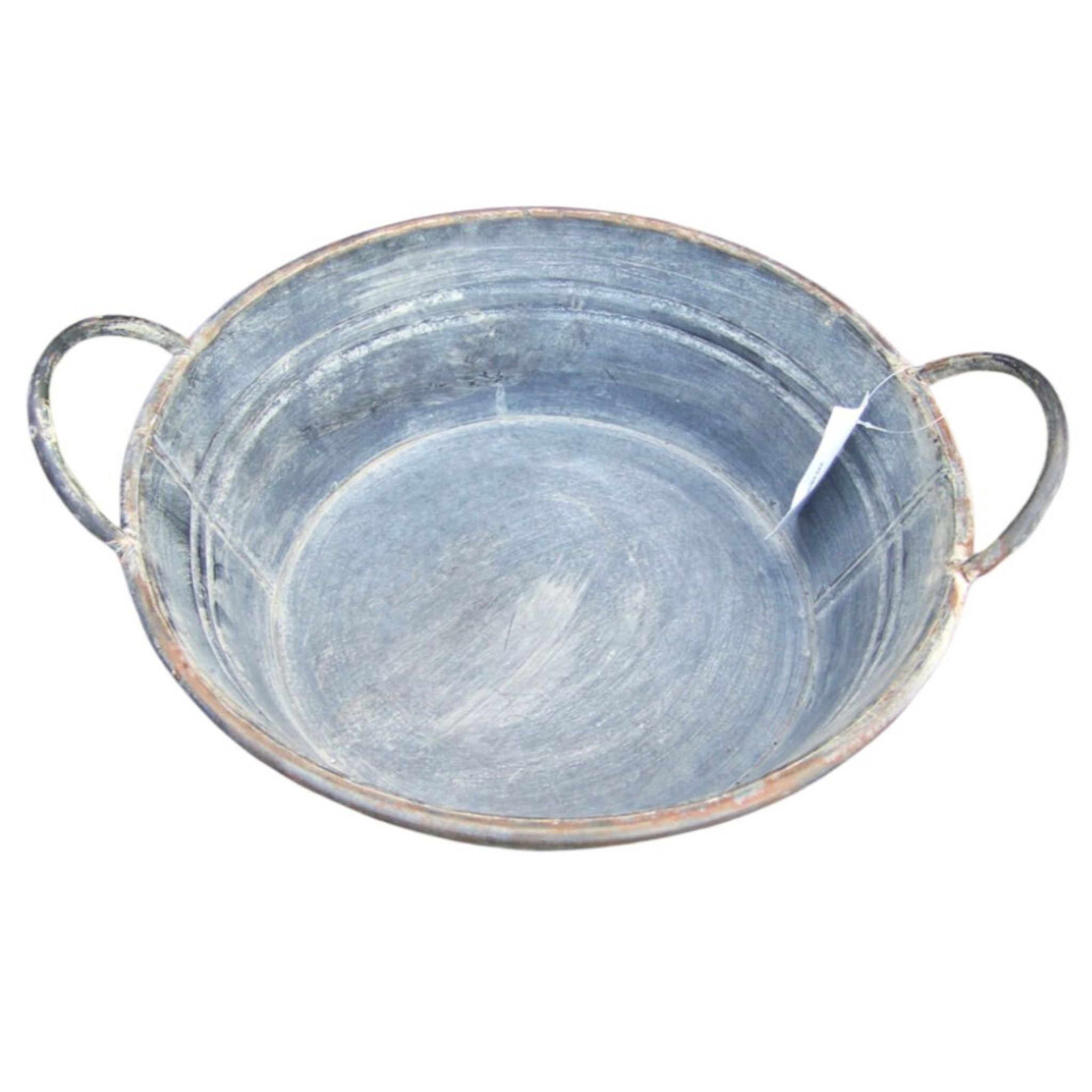 Dekoschale Zink mit Griffen