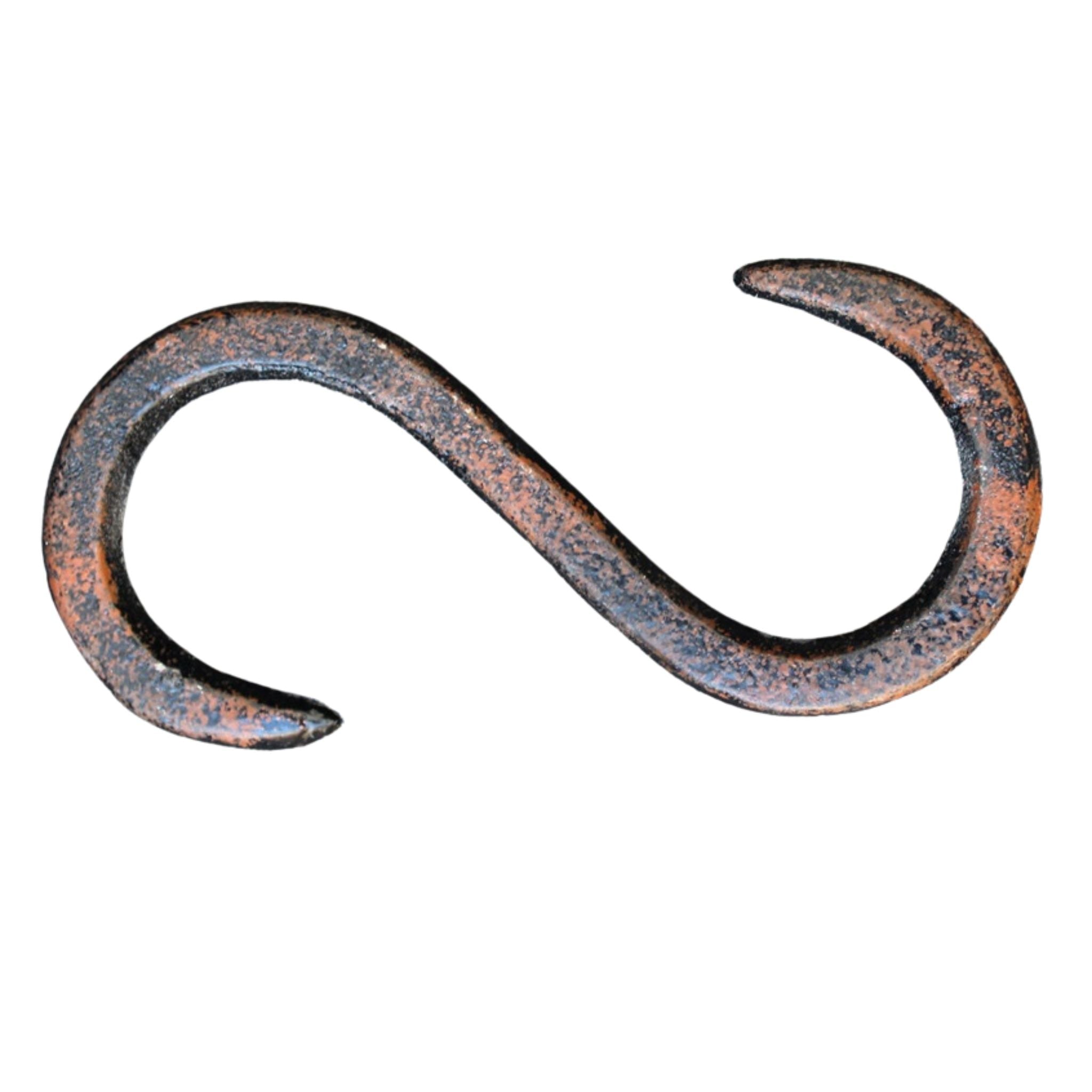 Gusseisen S-Haken Antikbraun Verlängerungshaken 10cm
