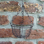 Mini Hängekorb Metall Vintage Rost-Optik 20cm